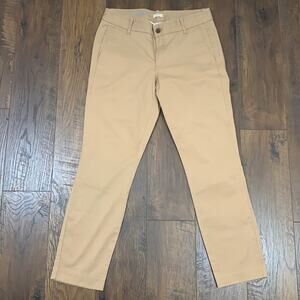J Crew Factory Frankie Stretch Tan Ankle Pants